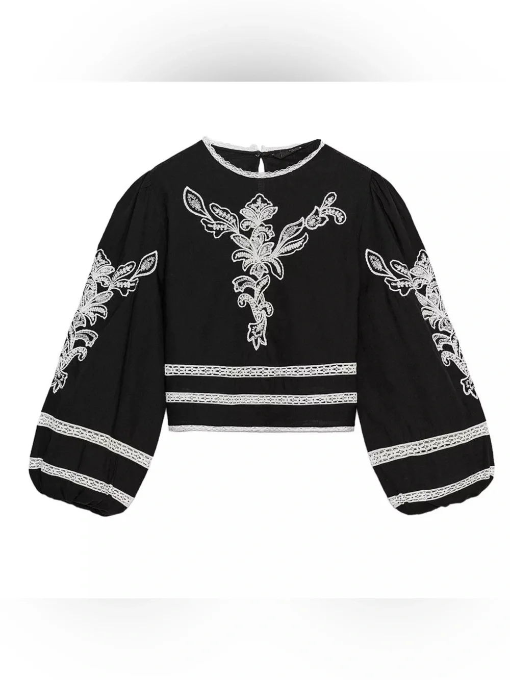 ZW Zara Collection Embroidered Blouse